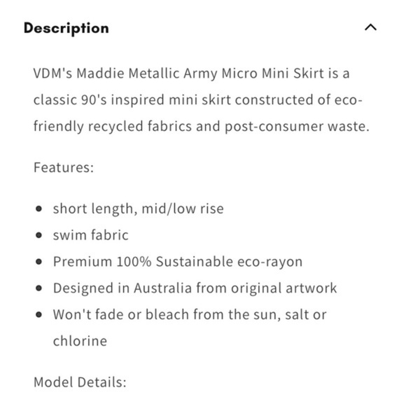 Revolve VDM Label Maddie Micro Mini Skirt Metallic Pink Swim Bikini Cover Up - Picture 5 of 7
